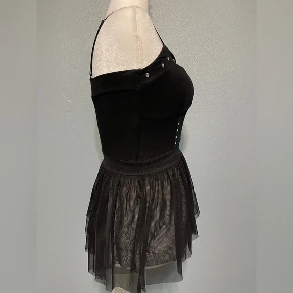Balera Black Corset Peplum Top Tulle Punkcore Ballerinacore Goth Sexy CHP 2 XS - Picture 2 of 12